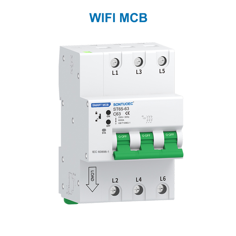 WiFi RS485 daudzfunkcionāls IoT inteliģents MCB RCBO Intelligent Micro Circuit Breaker